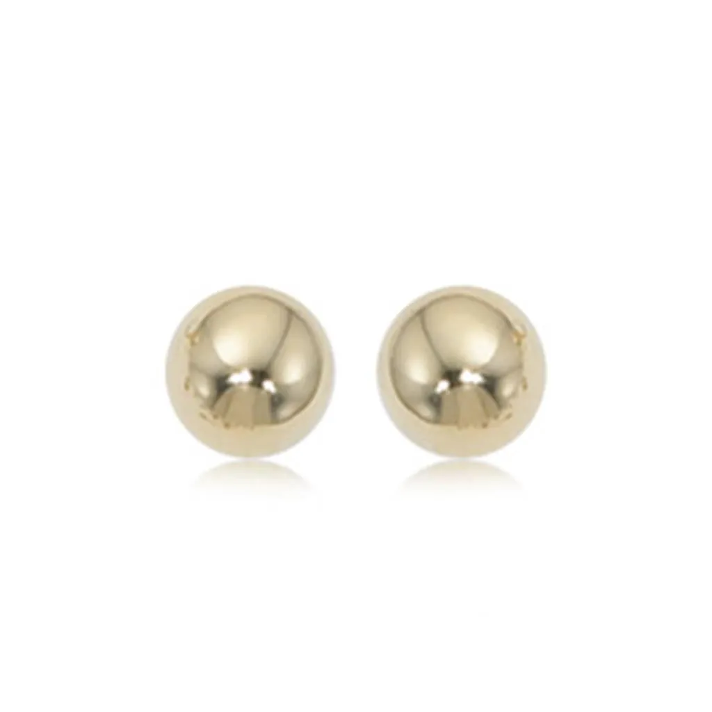 14k Yellow Gold 7mm Ball Stud Earrings