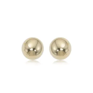 14k Yellow Gold 7mm Ball Stud Earrings