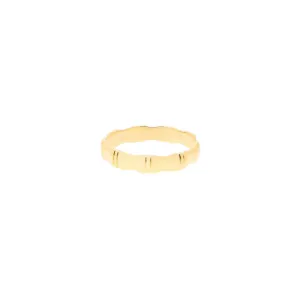 14K Yellow Gold Bamboo Ring 3MM