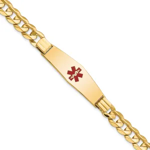 14K Yellow Gold Curb Link Medical ID Bracelet