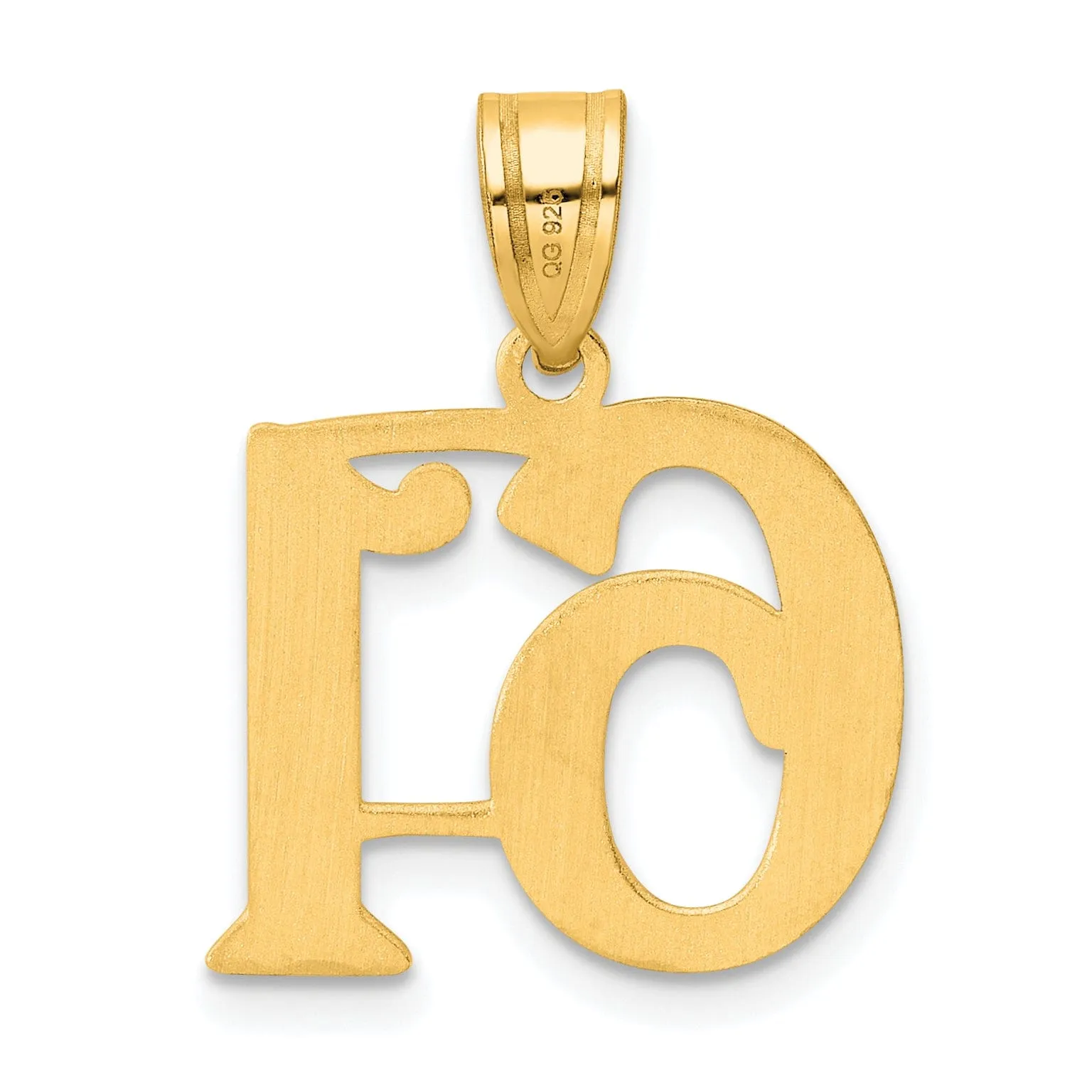 14k Yellow Gold Polished Finish Number 61 Charm Pendant