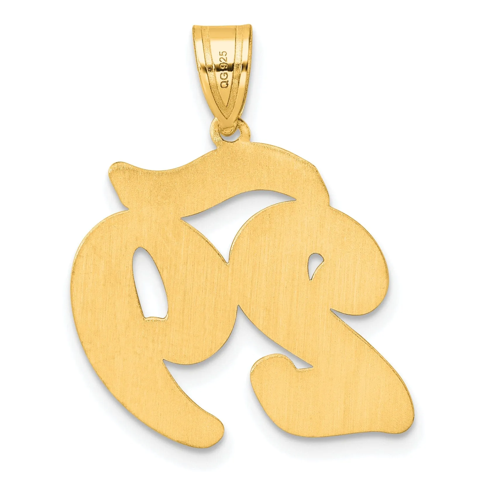 14k Yellow Gold Polished Finish Script Design Number 29 Charm Pendant