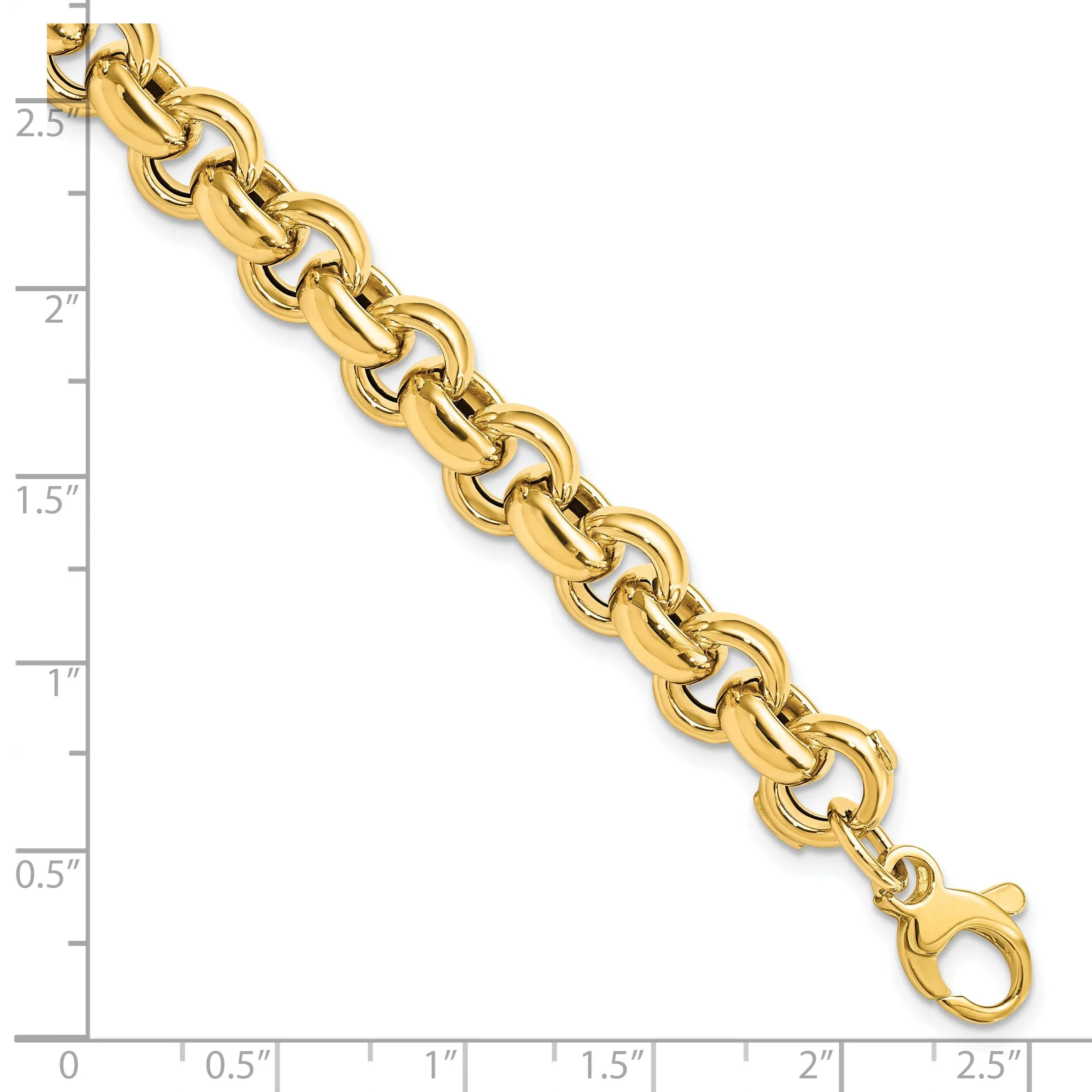 14k Yellow Gold Rolo Link Bracelet