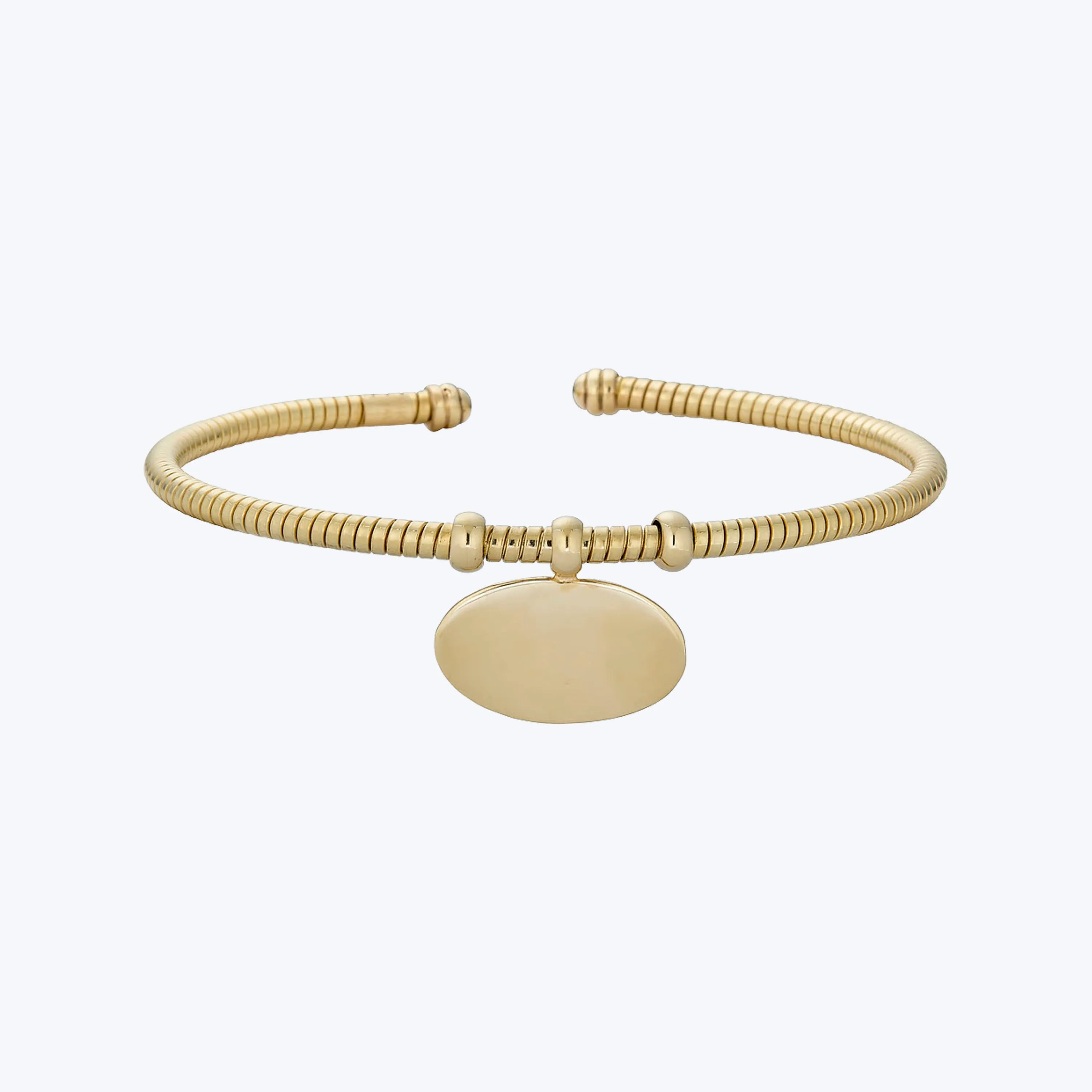 14K Yellow Gold Tubogas Charm Bracelet