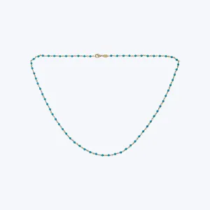 14K Yellow Gold Turquoise Bead Necklace