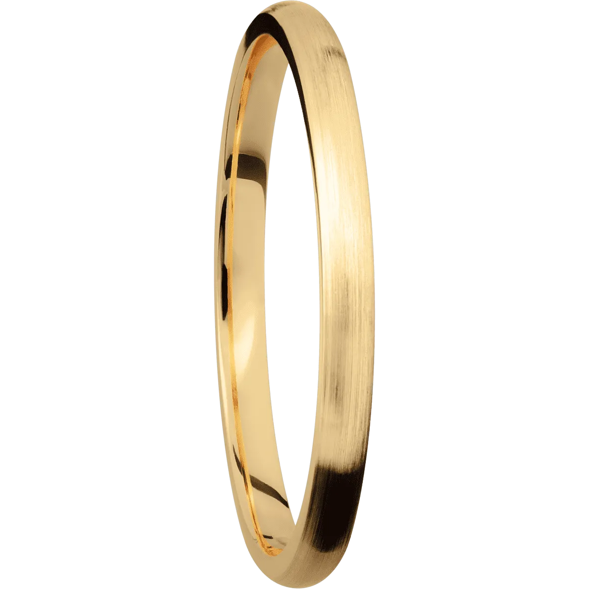 14K Yellow Gold with Satin Finish