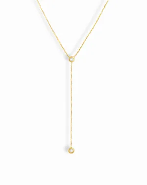 14k Zinnia Lariat Necklace