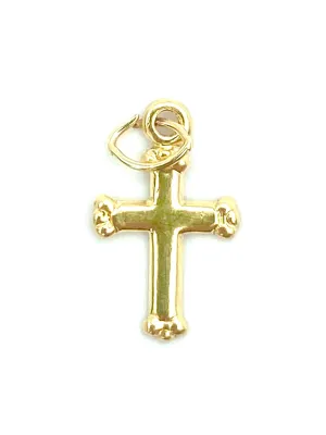 14KGF Cross Charm , Sku#1806-C