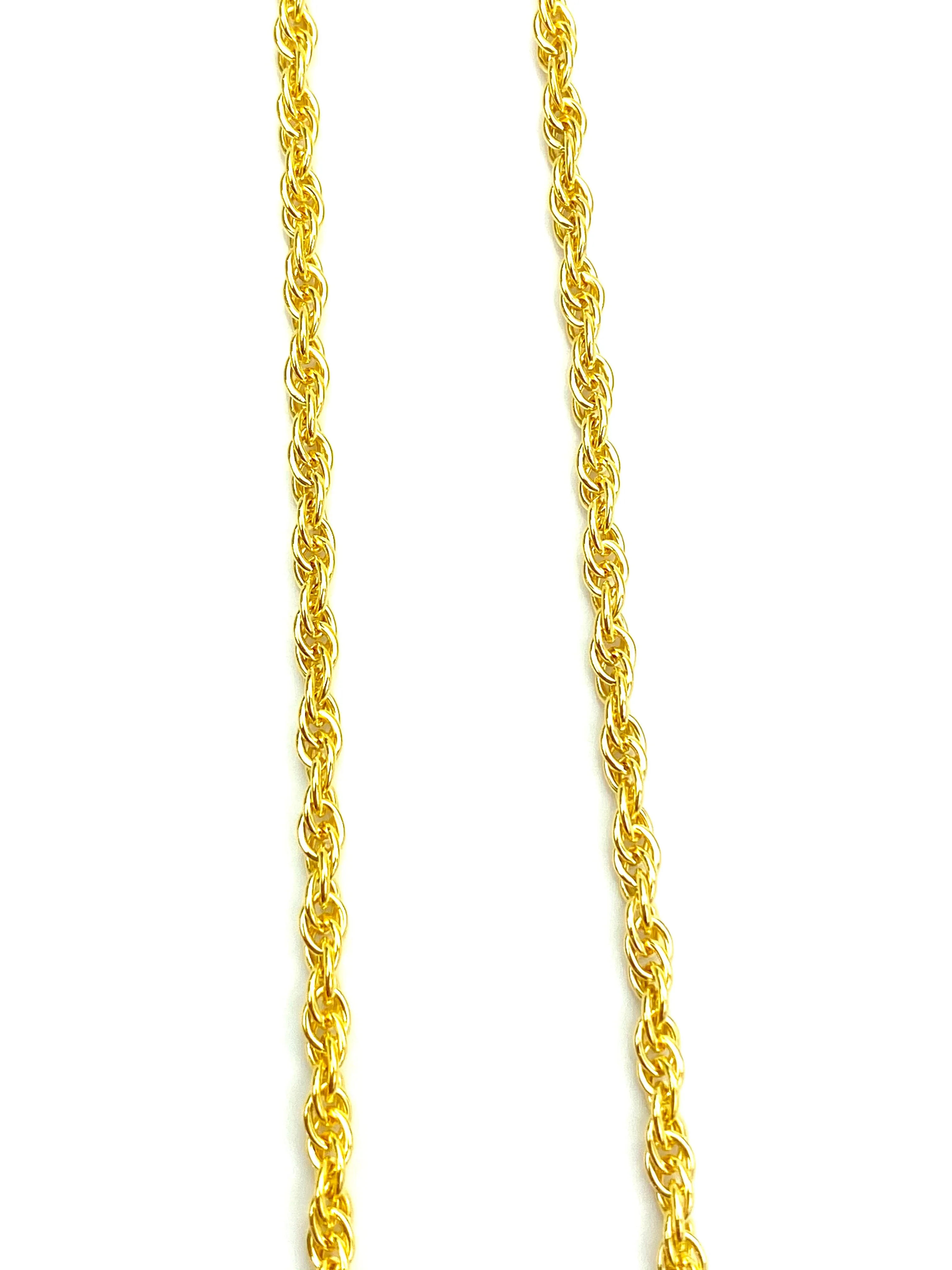 14KGF Double Rope Chain 18” 20” 22” 24” , Sku#25R