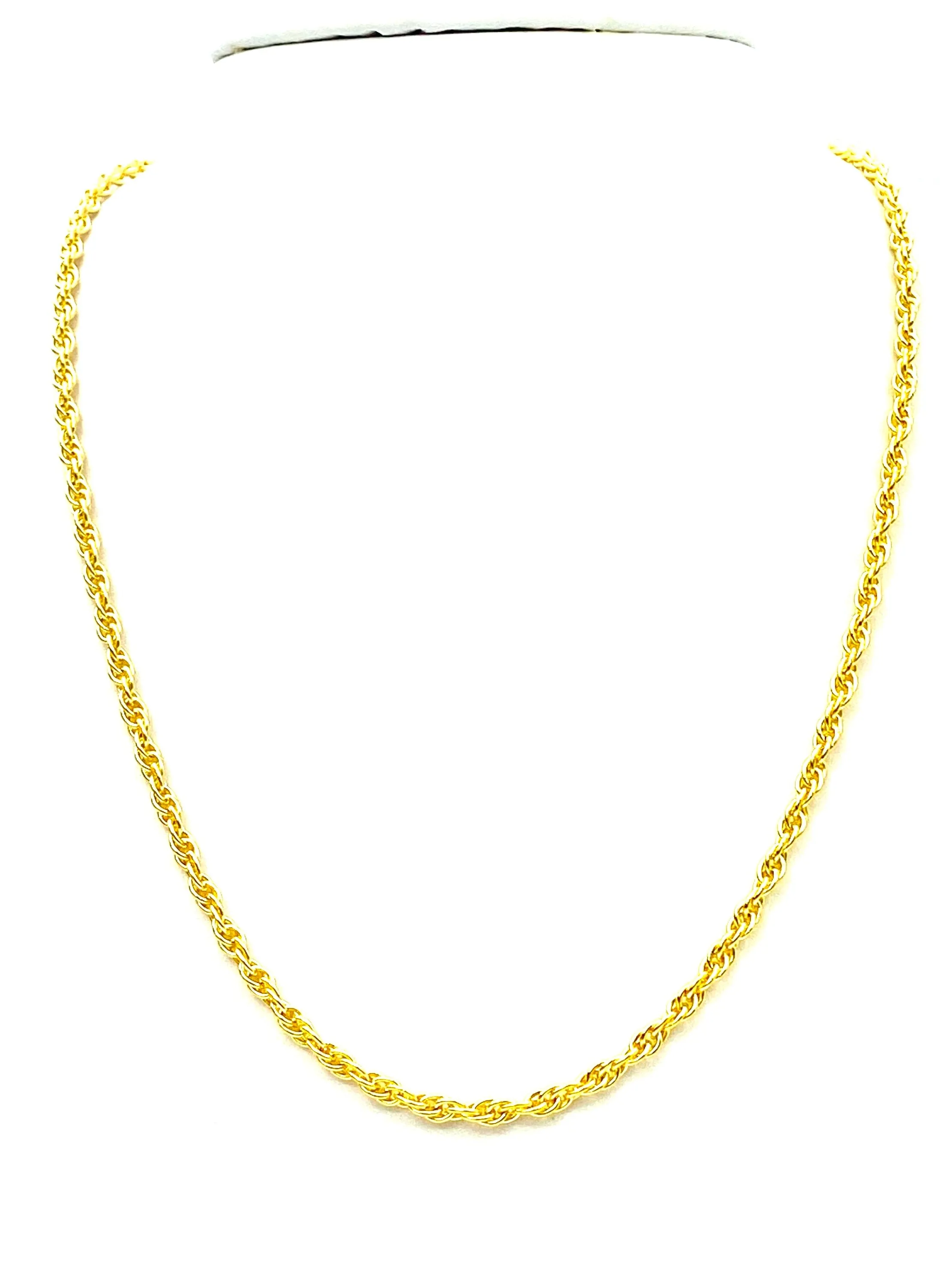 14KGF Double Rope Chain 18” 20” 22” 24” , Sku#25R