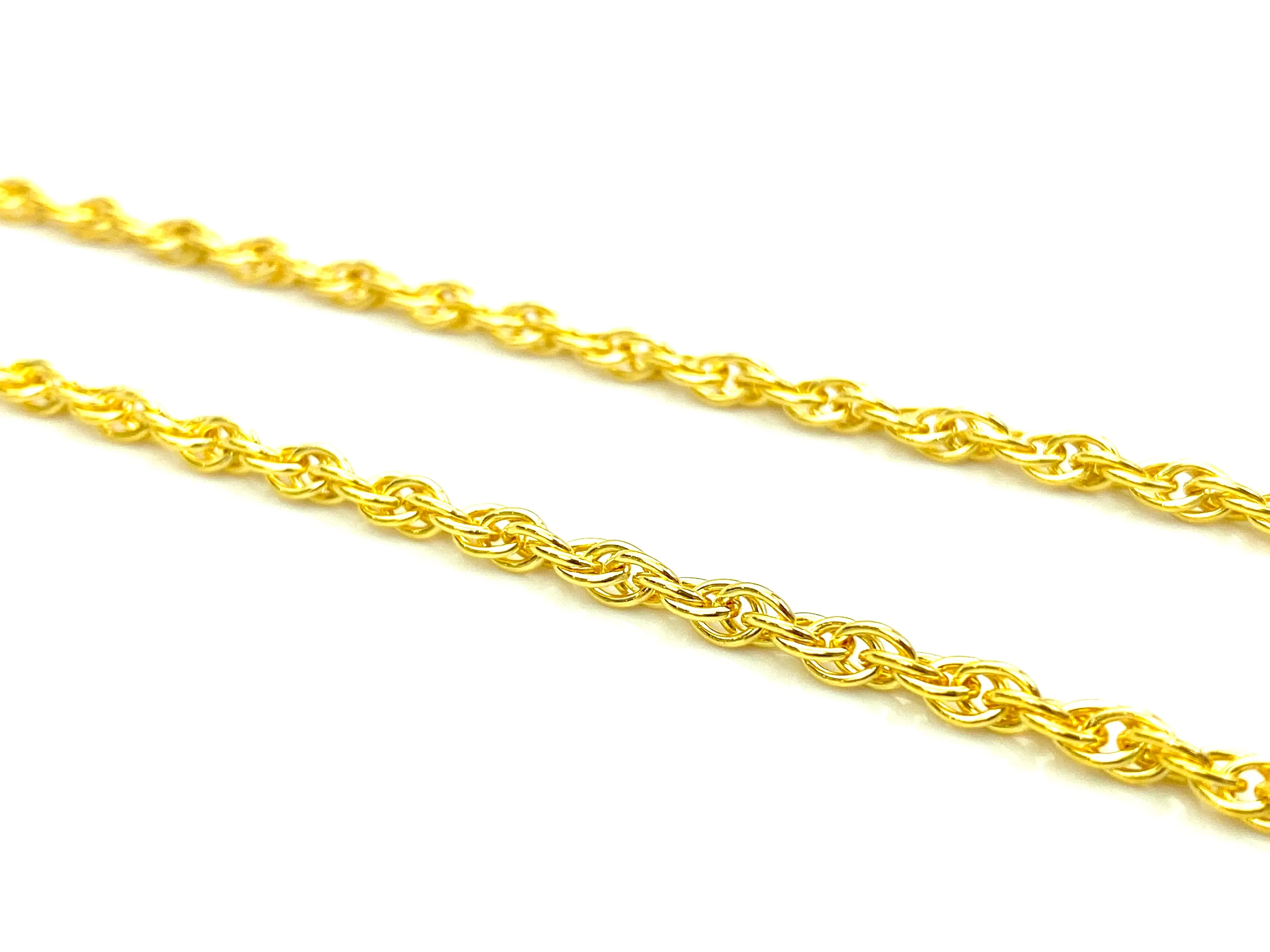 14KGF Double Rope Chain 18” 20” 22” 24” , Sku#25R