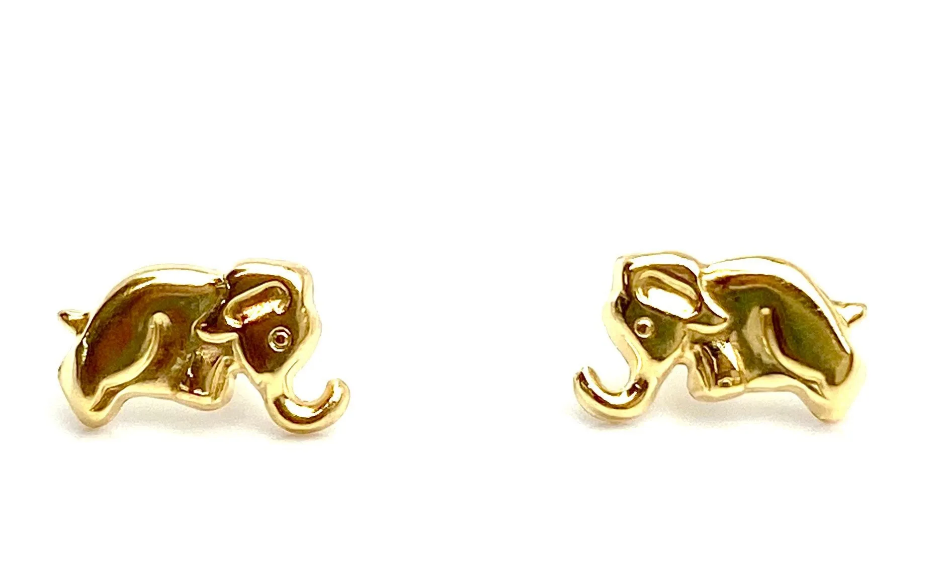 14KGF Elephant Studs , Sku#2021-4