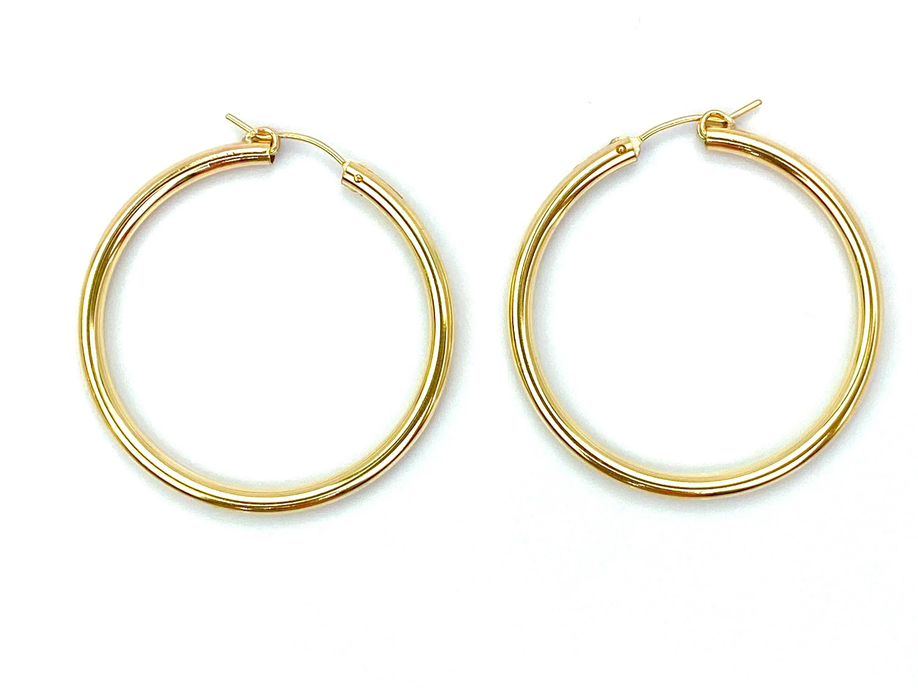 14KGF Hoop Earrings , Sku#200 C 3 GF