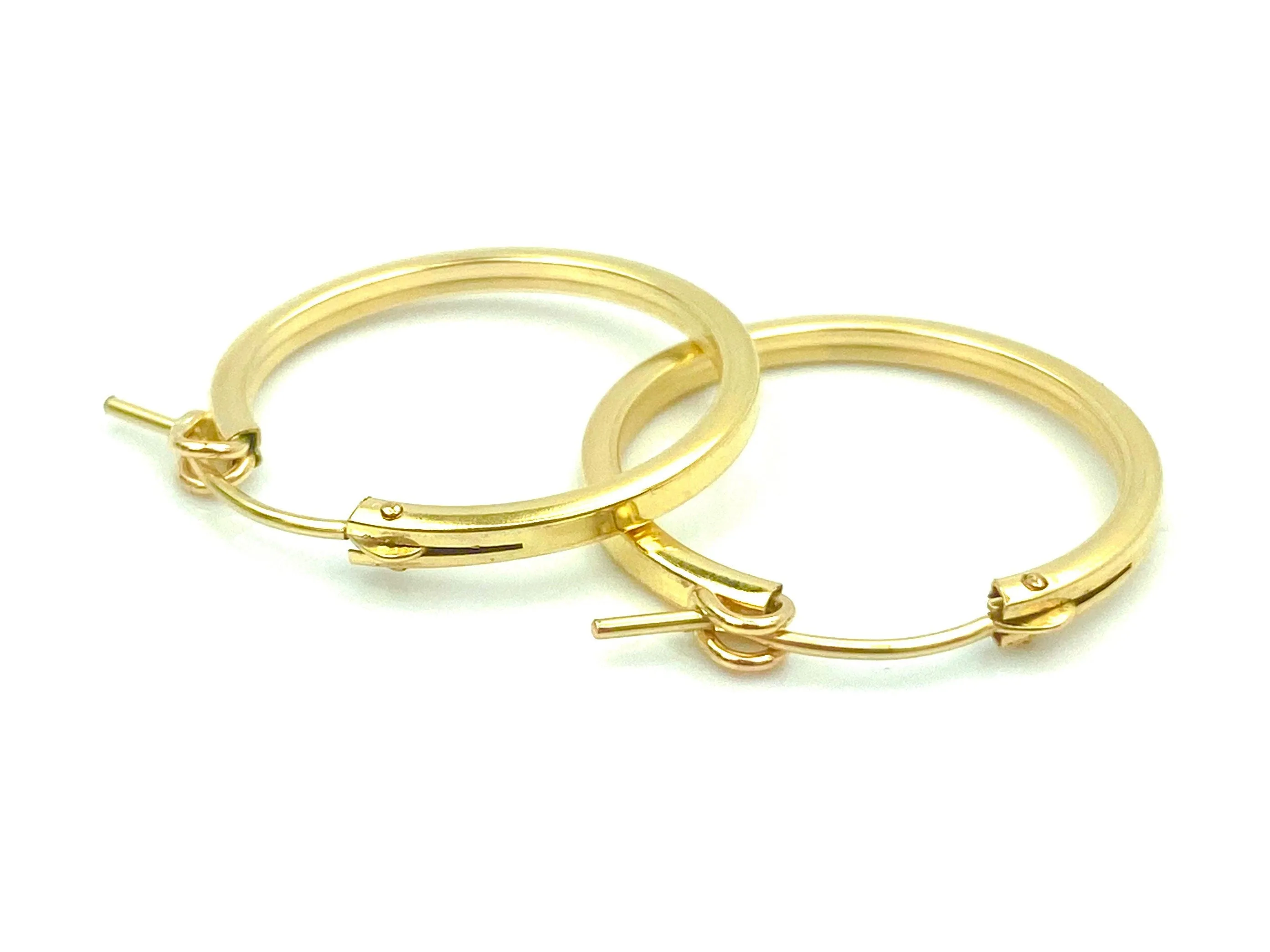 14KGF Square Hoops , Sku#070 SQC 1