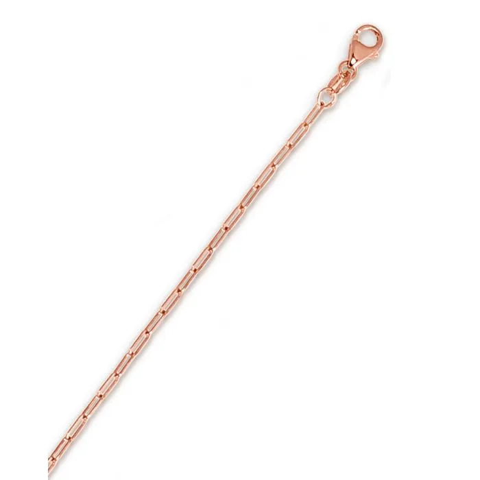 14KT GOLD 1.5MM PAPERCLIP CHAIN NECKLACE-VARIOUS LENGTHS & COLORS