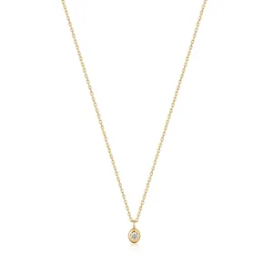 14kt Gold Magma Single Diamond Necklace