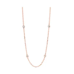 14KT Pink Gold & Diamond Diamonds By The Yard Bracelet & Necklace Neckwear Necklace  - 2 ctw