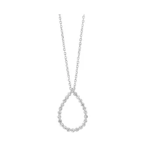 14KT White Gold & Diamond Classic Book Single Prong Neckwear Pendant  - 1/4 ctw