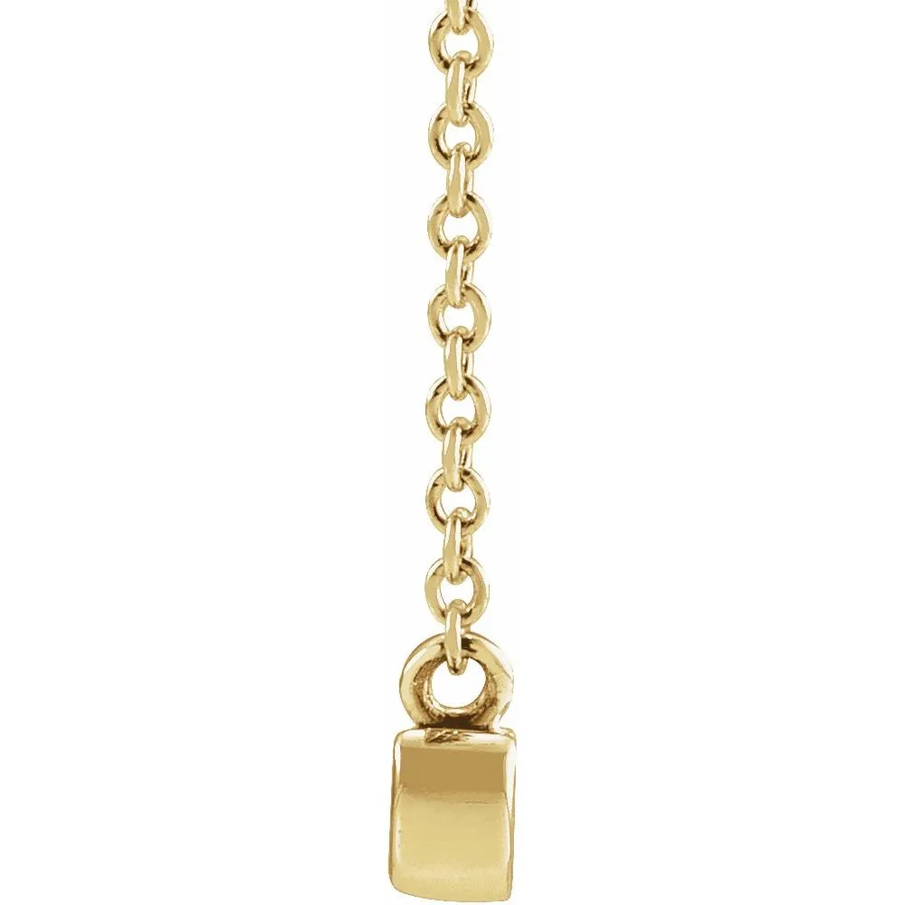 14kt Yellow Gold Mama Script Necklace on 18" Chain