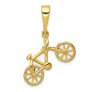 14kt Yellow Gold Polished Bicycle Pendant