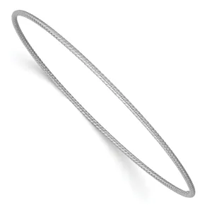 14kWhite Gold Twist Bangle Bracelet