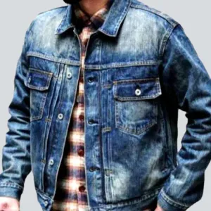 14oz self-edge men's jean jacket