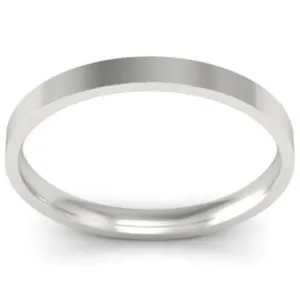 1.5 mm Flat Wedding Ring in 14k