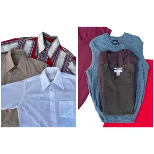 15 X 70’s DAGGER COLLAR SHIRT 15 X SWEATER VEST (BOX #108)