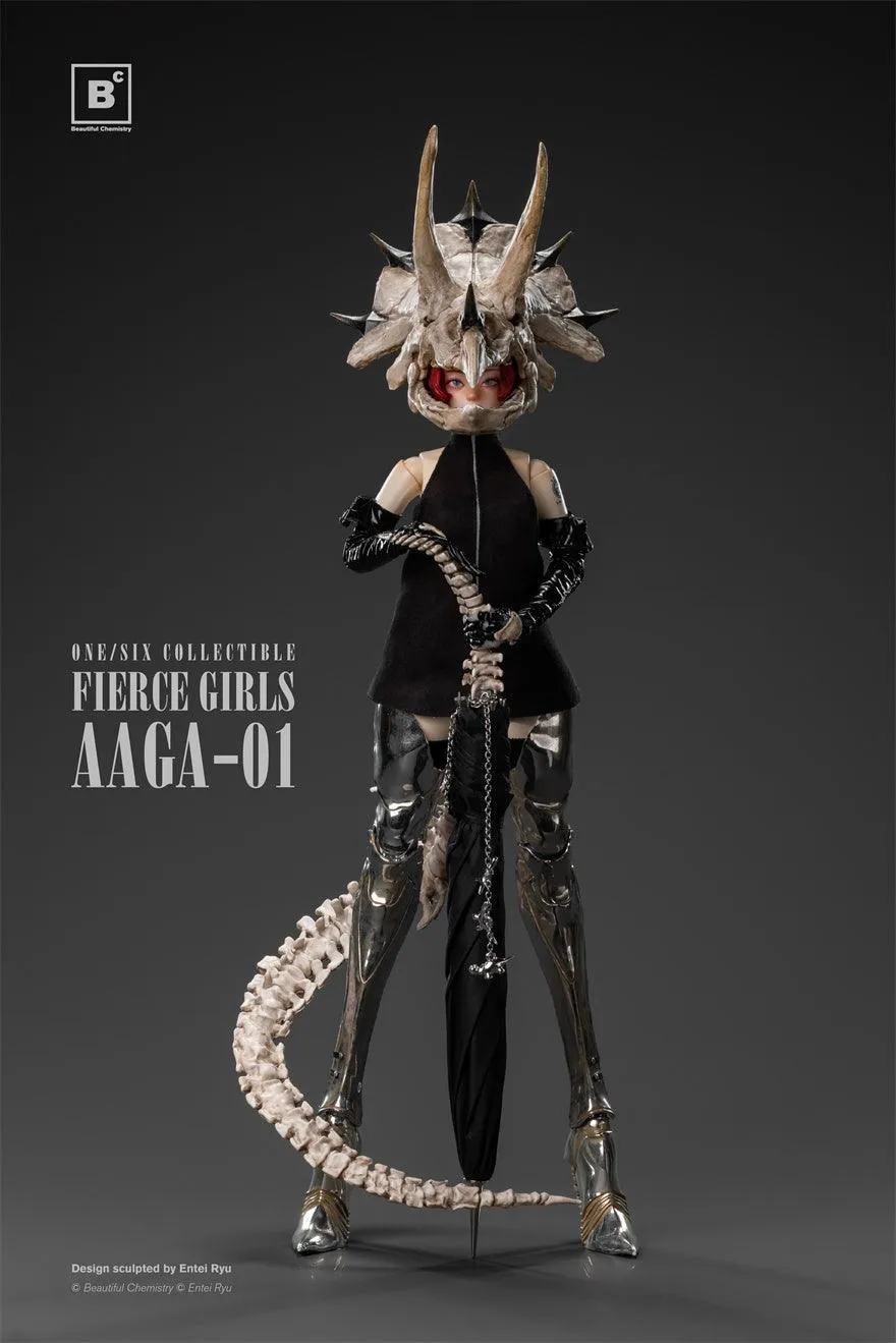 1:6 Bone Girl Fierce Girls Triceratops Action Figure