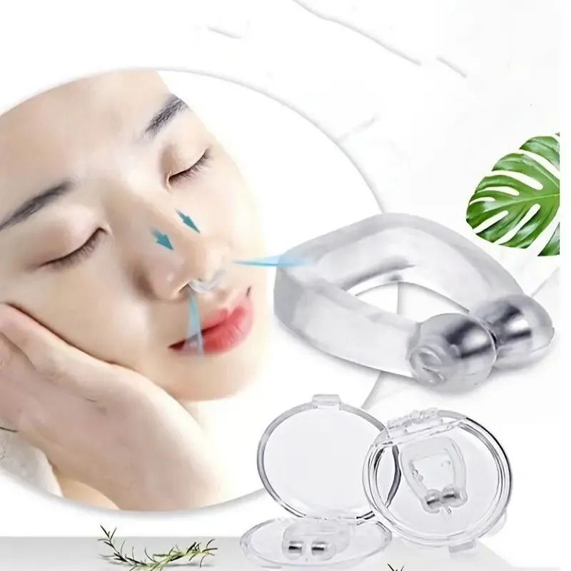 16-Pack: Silicone Magnetic Nose Clip Portable Mini Anti Snoring