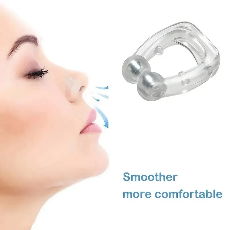 16-Pack: Silicone Magnetic Nose Clip Portable Mini Anti Snoring