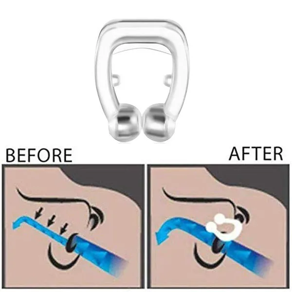 16-Pack: Silicone Magnetic Nose Clip Portable Mini Anti Snoring