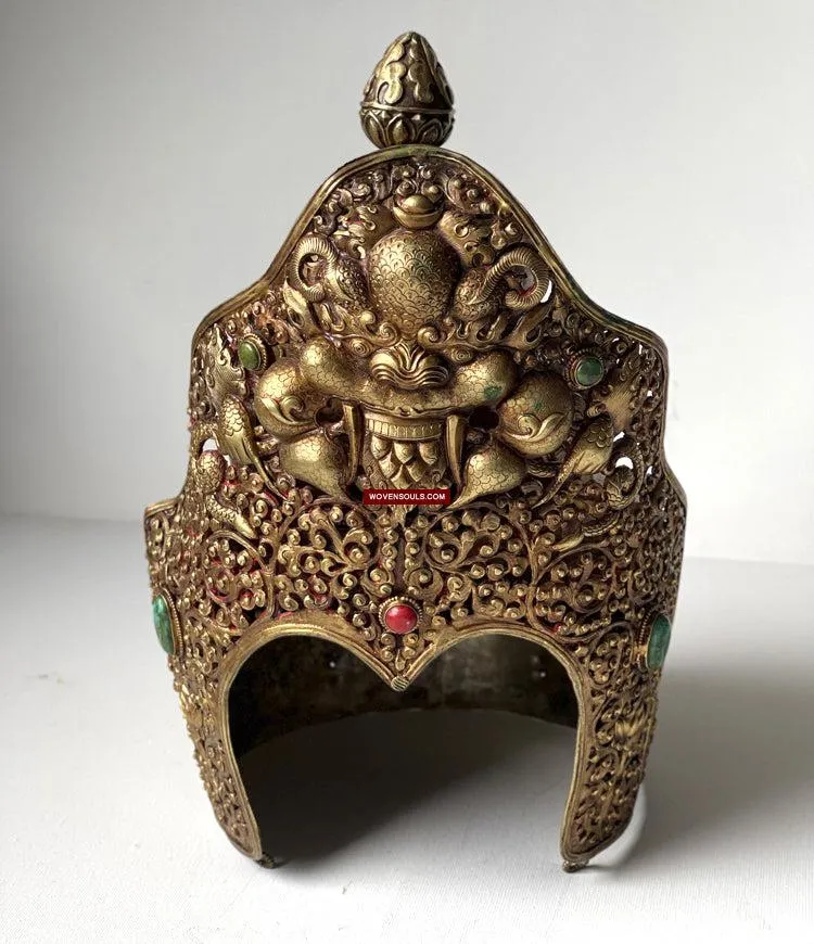 1620  Antique Buddhist Ceremonial Crown for Lama / Priest