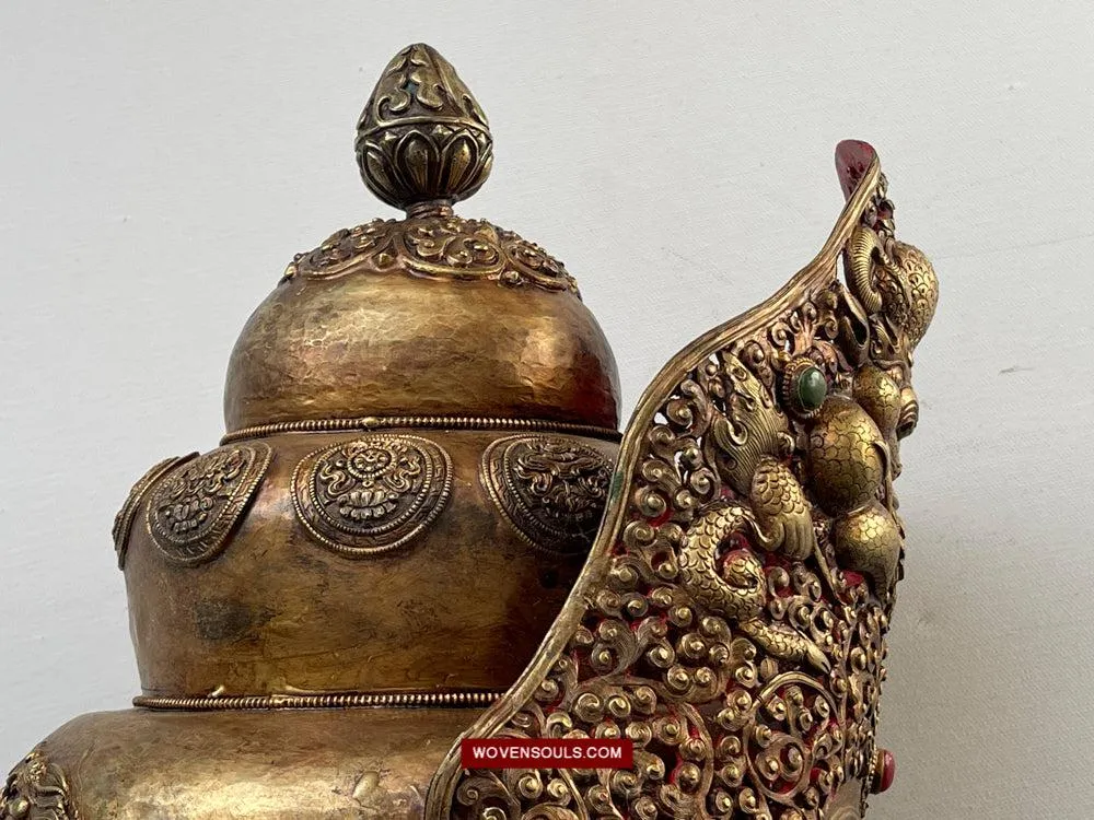 1620  Antique Buddhist Ceremonial Crown for Lama / Priest