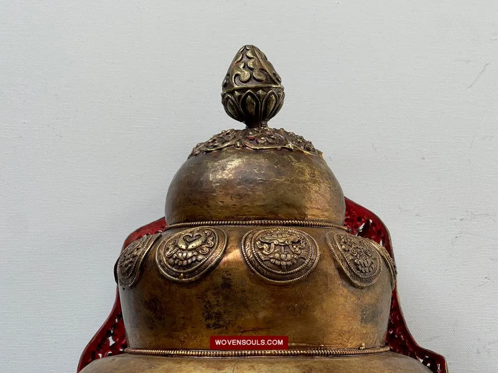 1620  Antique Buddhist Ceremonial Crown for Lama / Priest