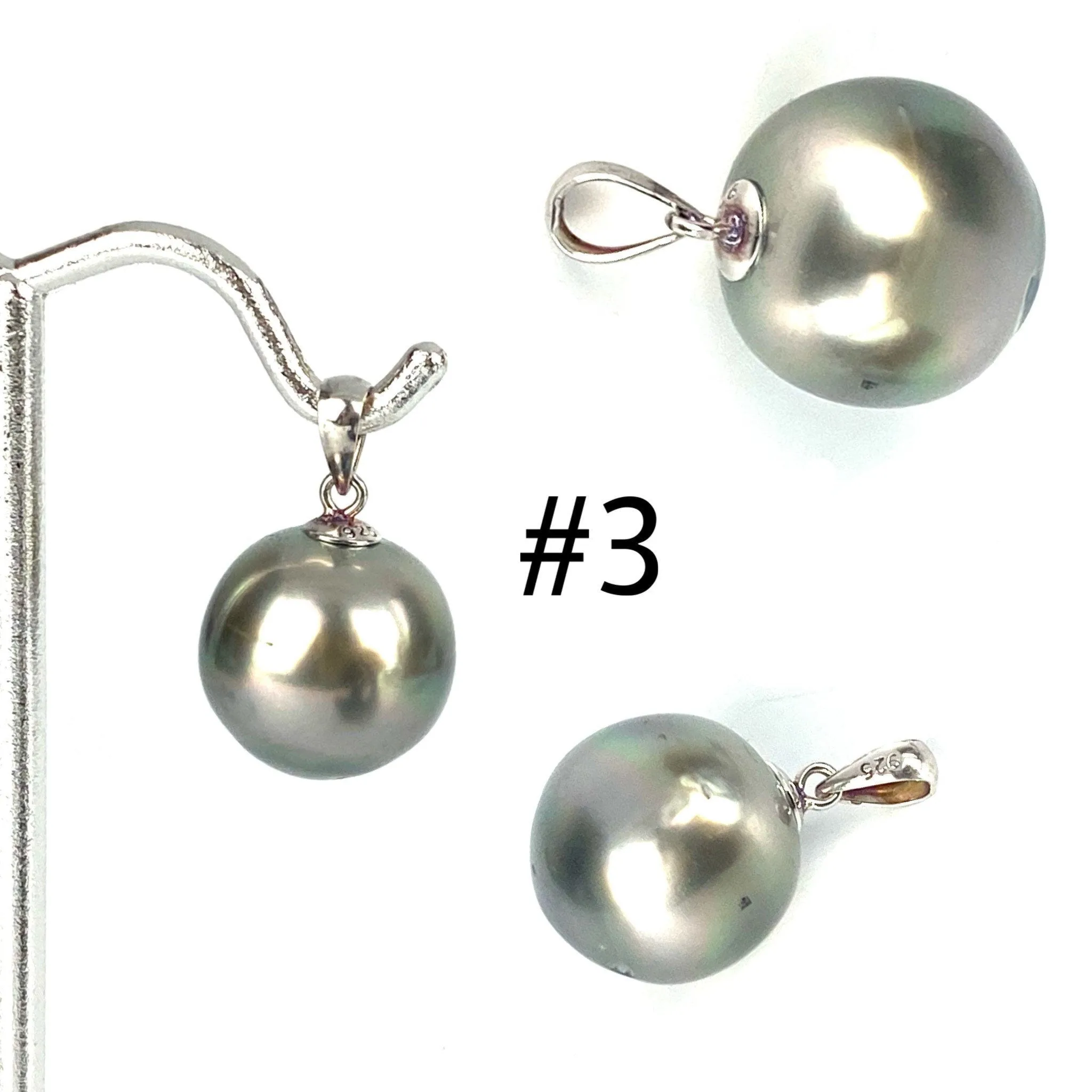 16mm - 11mm Tahitian Pearl Pendants SKU:11164