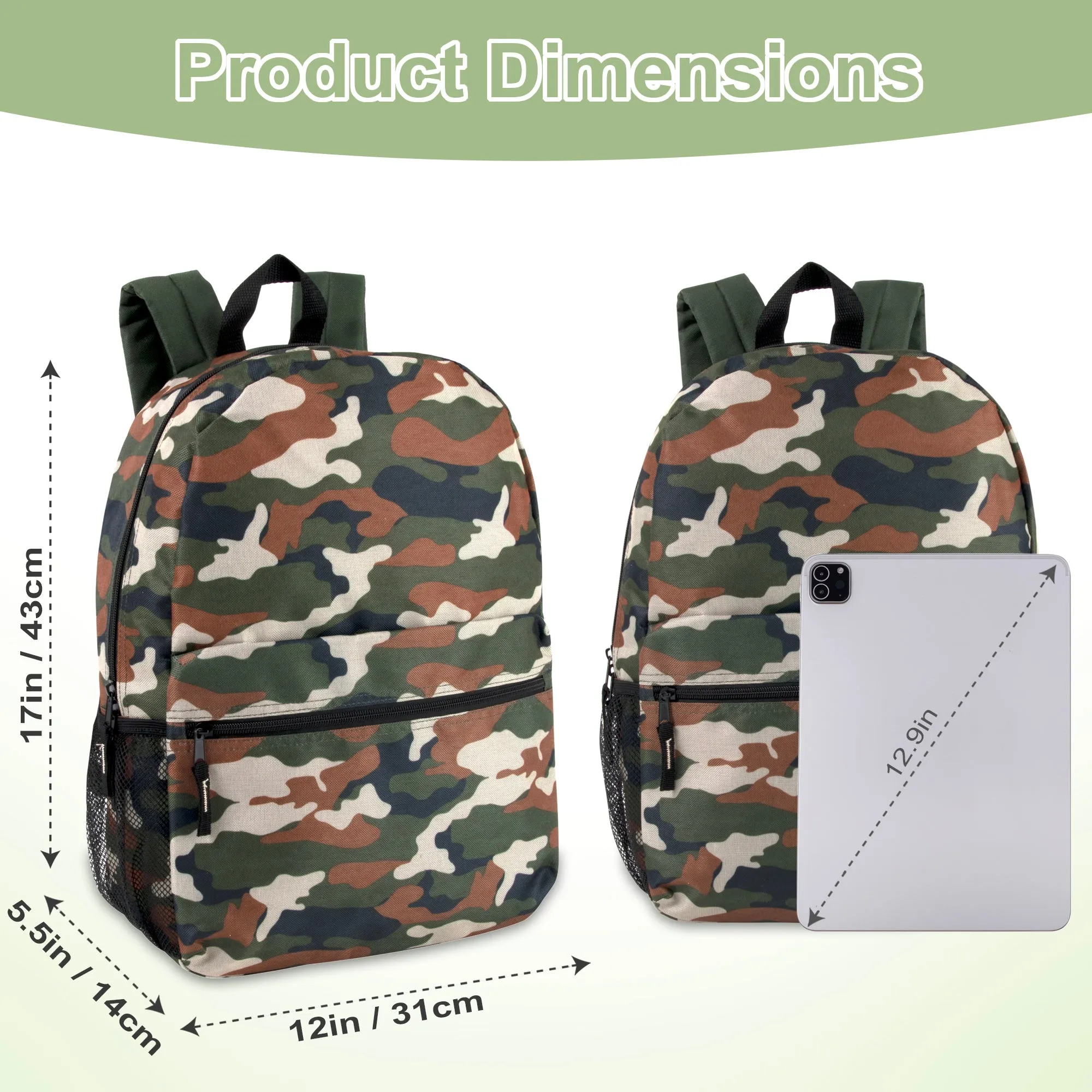 17-Inch Kids Printed Backpacks