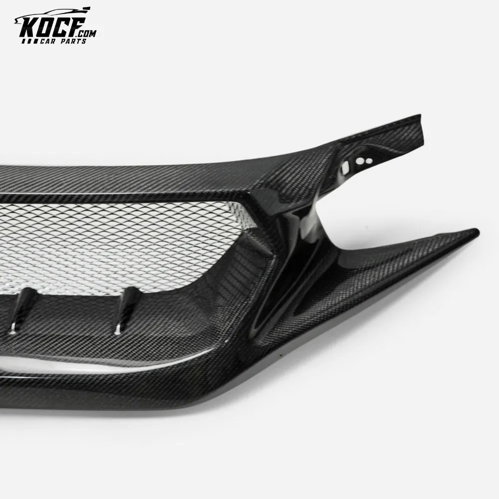 17 ONWARDS CIVIC TYPE R FK8 JS STYLE FRONT GRILL (ALSO FIT FC1/FK7 NEED CUT ONE SHORT PANEL) FORGED CARBON LOOK