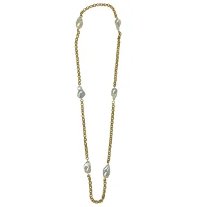 177-01-G | TURKISH GOLD & WILD PEARLS (WHITE/GOLD)