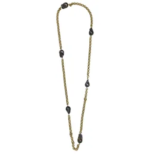 177-10-G | TURKISH GOLD & WILD PEARLS (BLACK/GOLD)