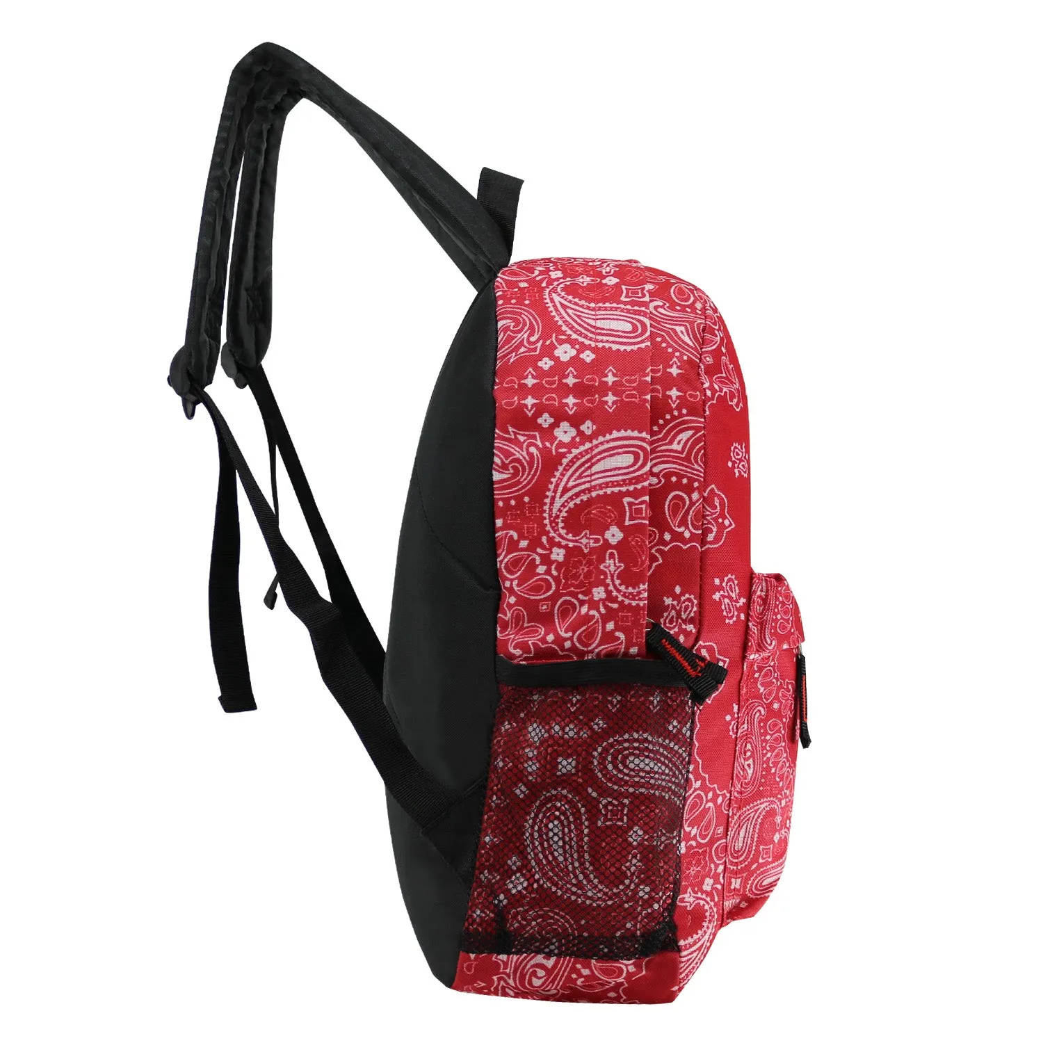 17" Classic Wholesale Backpack in Assorted Prints- Bulk Case of 24 Backpacks