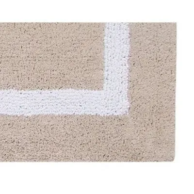 17"x24" Hotel Collection Bath Rug Sand/White - Better Trends