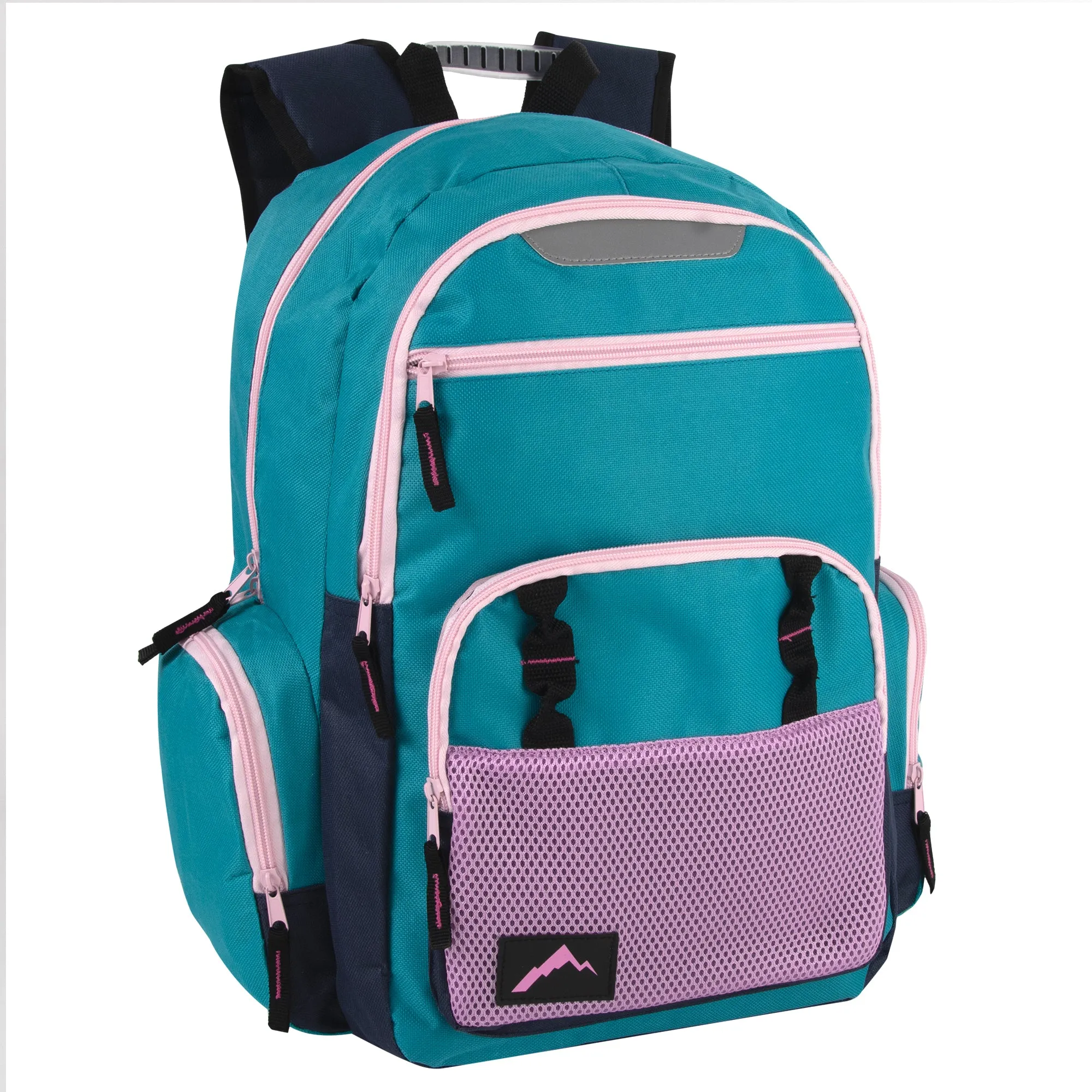 18 Inch Reflective Multi-Pocket Backpack with Laptop Section - 2 Colors