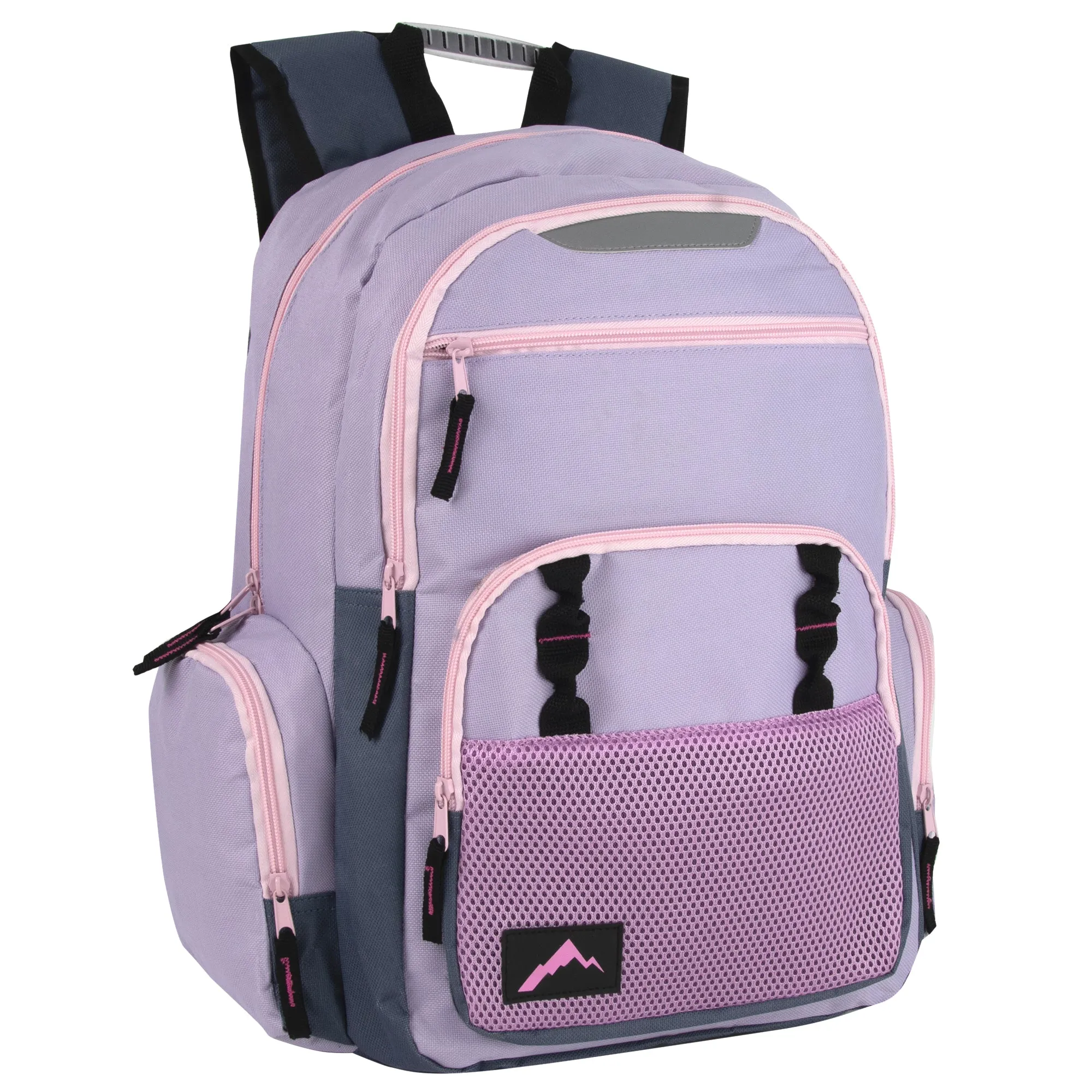 18 Inch Reflective Multi-Pocket Backpack with Laptop Section - 2 Colors