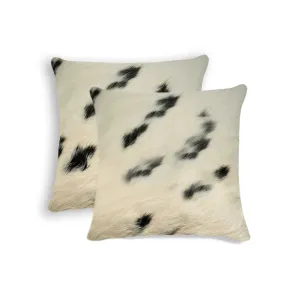 18 X 18 Black And White Cowhide Throw Pillow