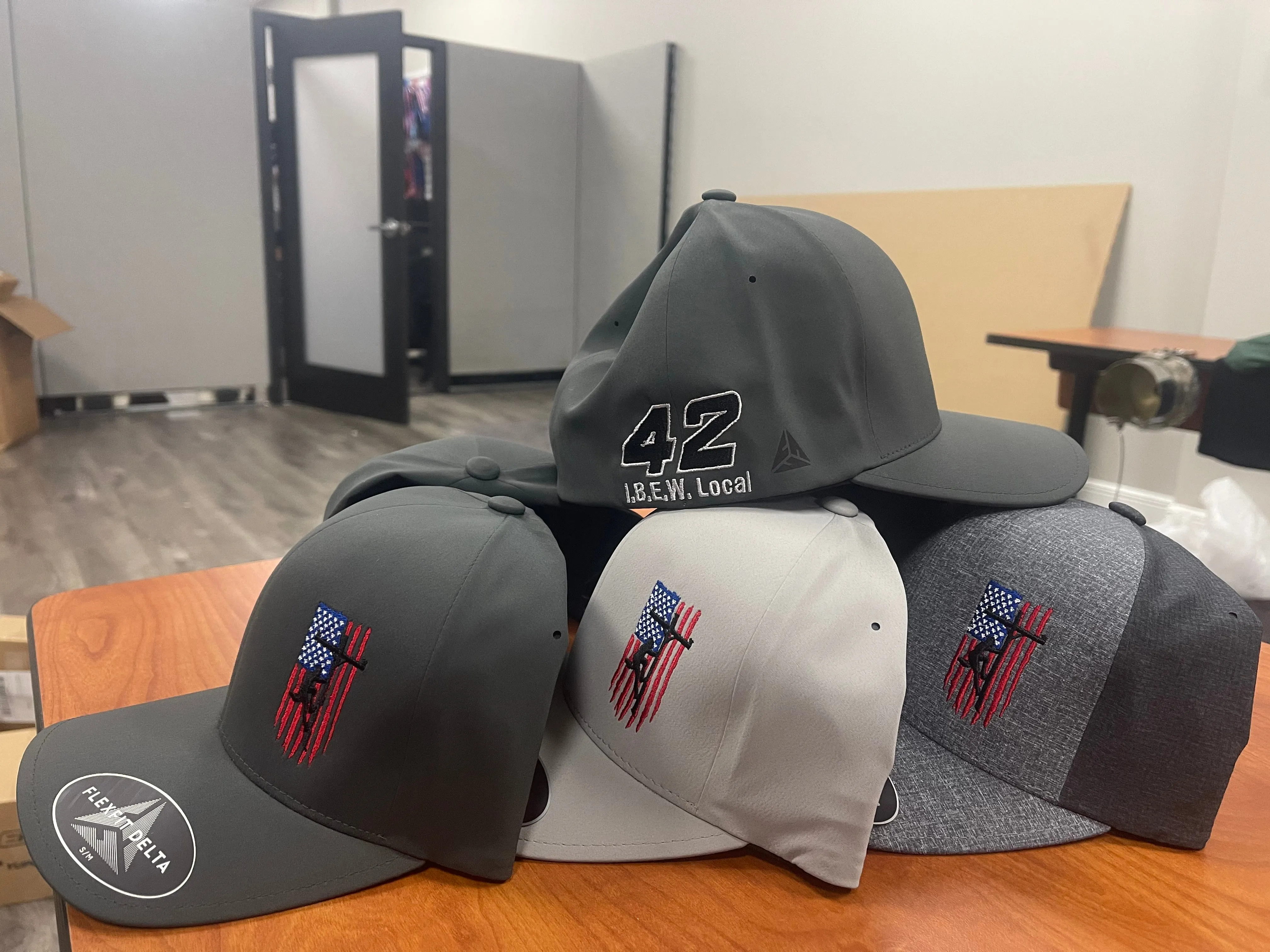 180 Flexfit Delta Seamless Hats, Custom Embroidery