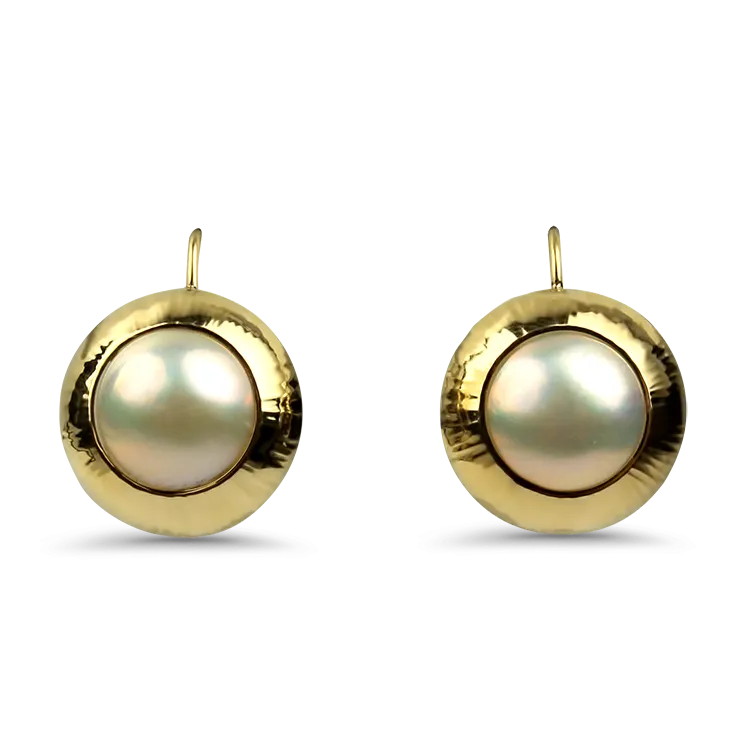 1870 Collection 14K Yellow Gold Mabe Pearl Dome Drop Earrings