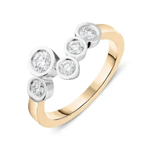 18ct Rose Gold 0.51ct Diamond Bubble Ring