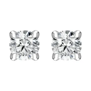 18ct White Gold 0.30ct Brilliant Cut Diamond Solitaire Stud Earrings