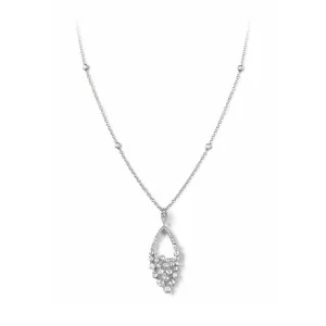 18ct White Gold 0.94ct Rose Cut Diamond Vintage Drop Pendant Only